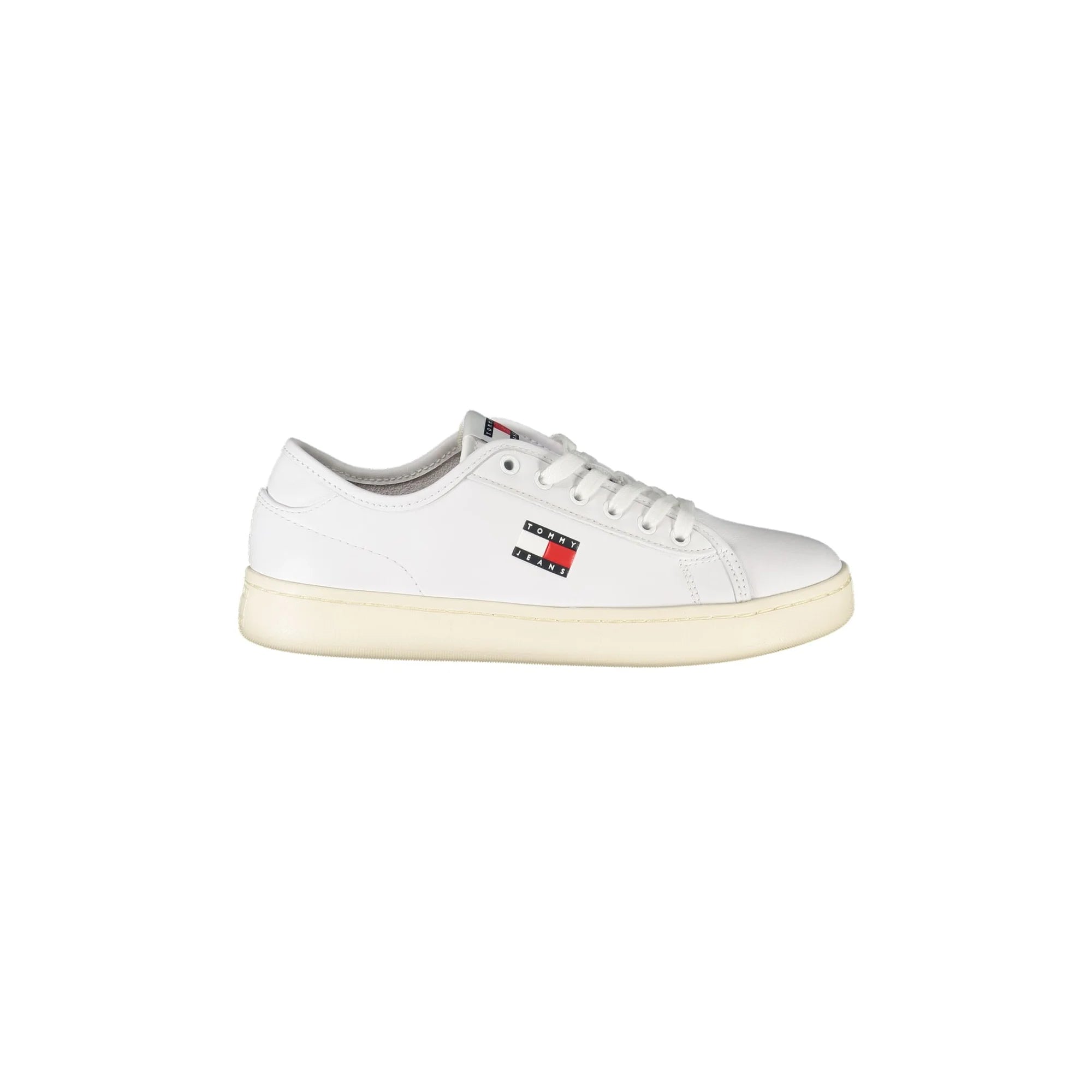 TOMMY HILFIGER Sneakers Donna Bianche con Lacci e Dettagli a Contrasto Bianco - foto prodotto